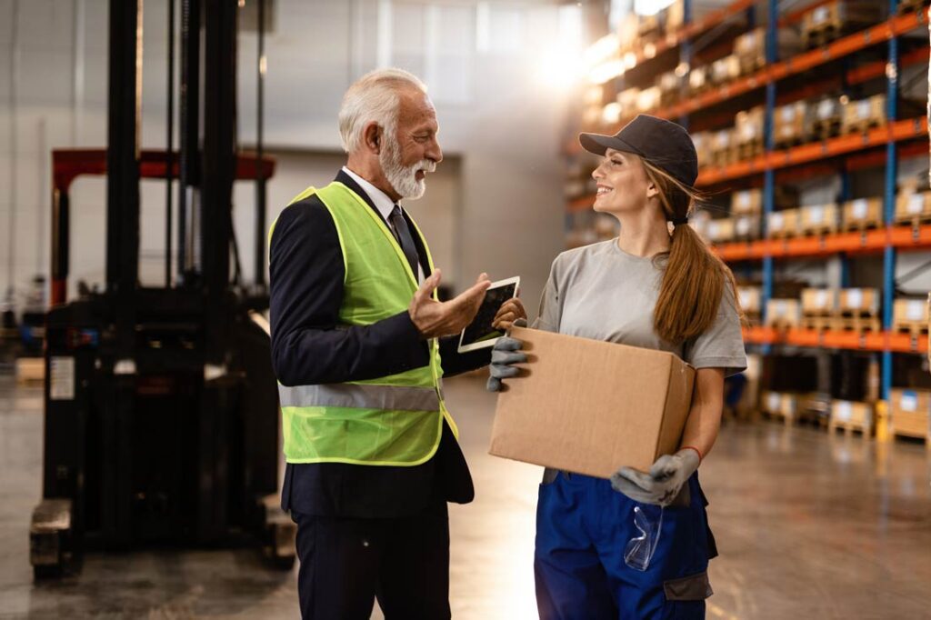 Manager talking to employee to prevent toxic work environment